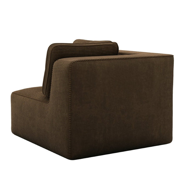 English Elm Corner Modular Sectional Sofa Soft Corduroy Upholstery Deep Seating Lounge W714P417401