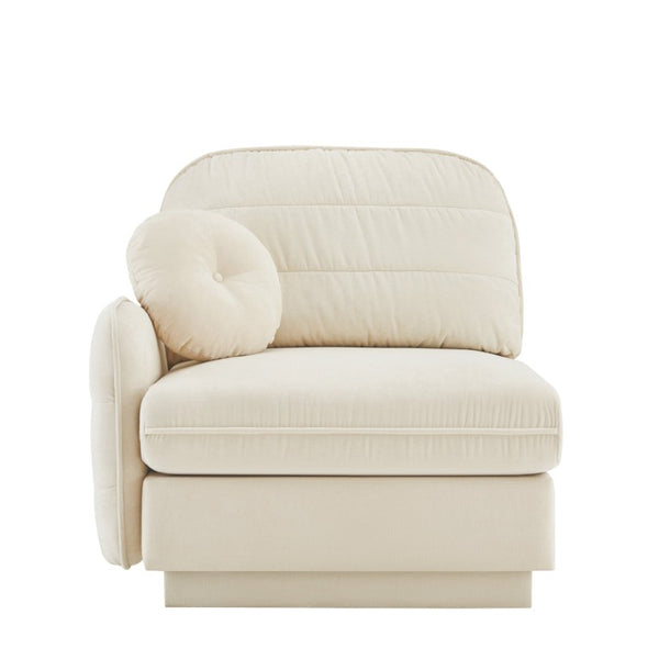 English Elm Celena Modular Left Sectional Sofa Plush Chenille Cloud Cushion Living Room Couch Cream Beige W714P453138
