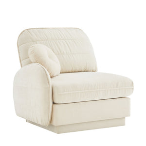 English Elm Celena Modular Left Sectional Sofa Plush Chenille Cloud Cushion Living Room Couch Cream Beige W714P453138