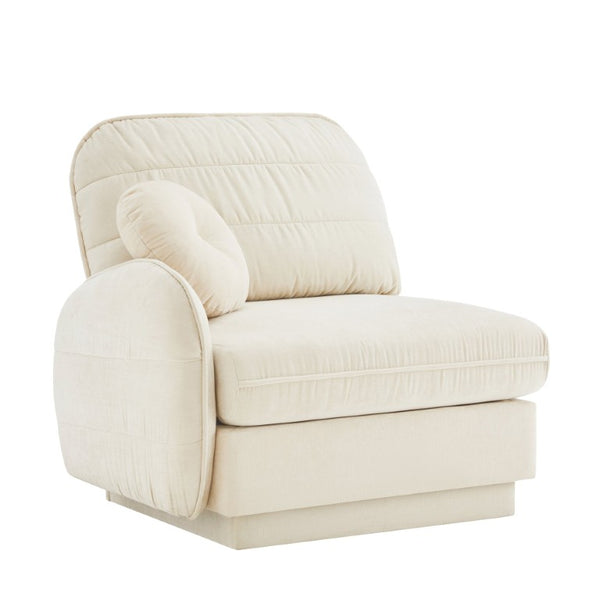 English Elm Celena Modular Left Sectional Sofa Plush Chenille Cloud Cushion Living Room Couch Cream Beige W714P453138