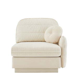 English Elm Celena Modular RSF Sectional Plush Chenille Cloud Sofa for Modern Living Rooms Cream Beige W714P453149