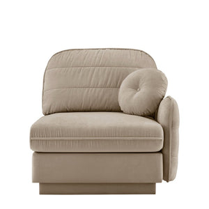 English Elm Celena Modular RSF Sectional Plush Chenille Cloud Sofa for Modern Living Rooms Light Coffee W714P453164