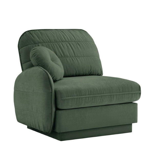 English Elm Celena Modular Left Sectional Sofa Plush Chenille Cloud Cushion Living Room Couch Green W714P453168
