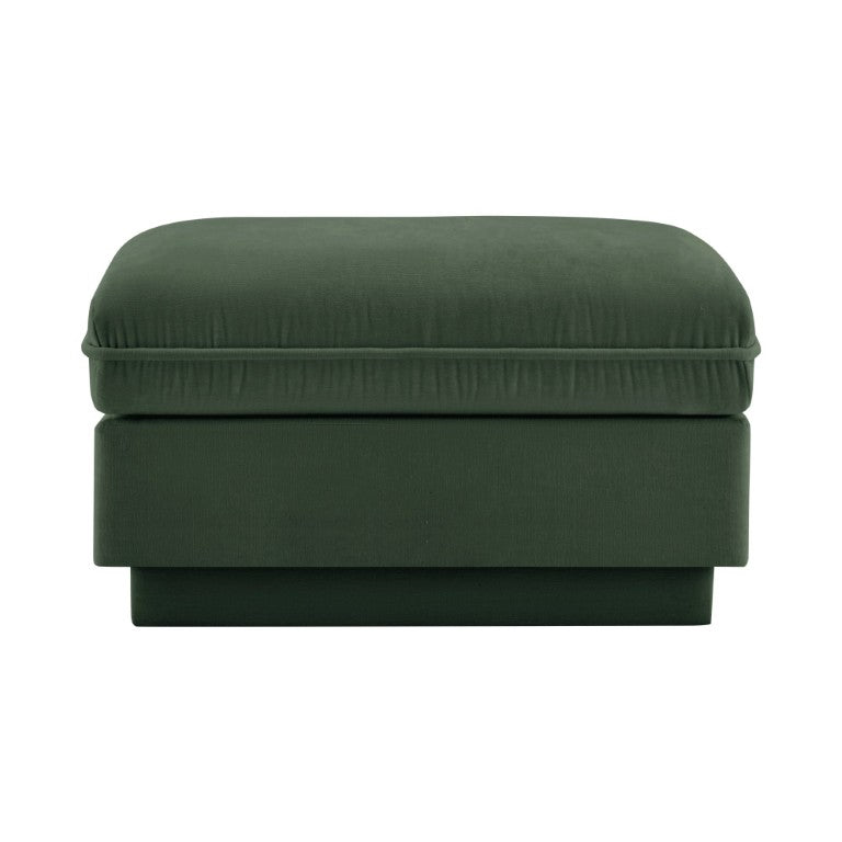 English Elm Celena Cloud Style Chenille Ottoman Quilted Plush Accent for Living Room Lounge W714P453173