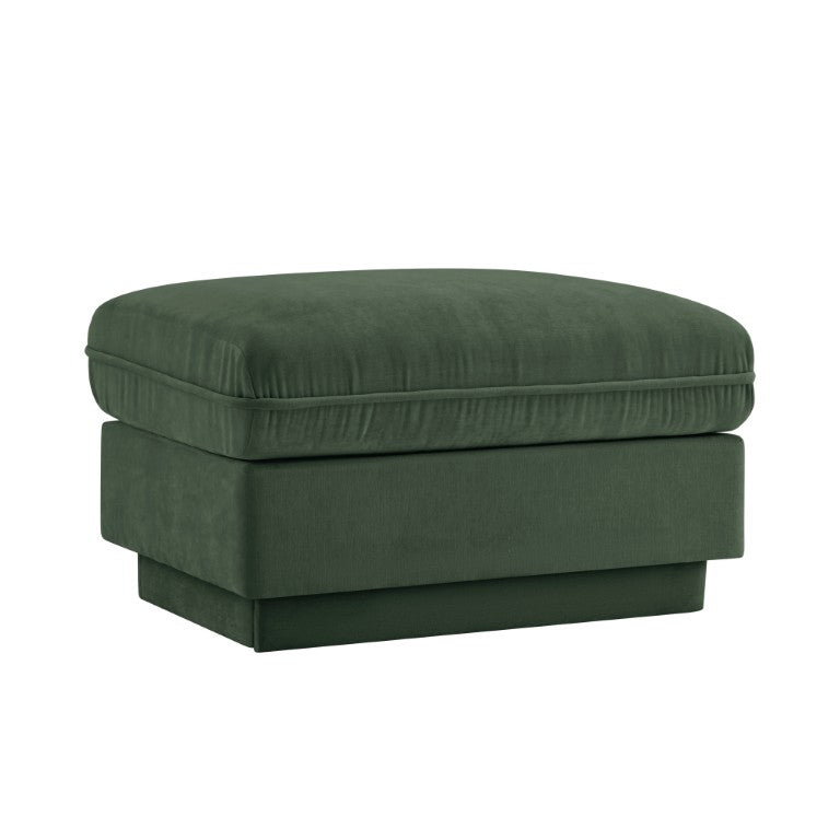 English Elm Celena Cloud Style Chenille Ottoman Quilted Plush Accent for Living Room Lounge W714P453173