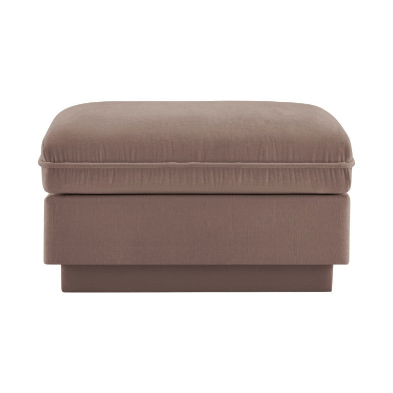 English Elm Celena Modular Ottoman Plush Chenille Upholstered Living Room Lounge Accent Seat W714P453181