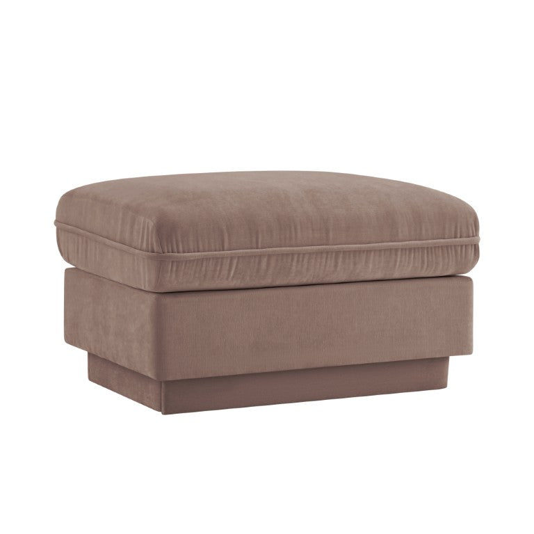 English Elm Celena Modular Ottoman Plush Chenille Upholstered Living Room Lounge Accent Seat W714P453181