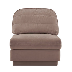 English Elm Celena Armless Modular Sofa Plush Chenille Upholstery with Quilted Back for Living Rooms W714P453182