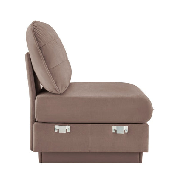 English Elm Celena Armless Modular Sofa Plush Chenille Upholstery with Quilted Back for Living Rooms W714P453182