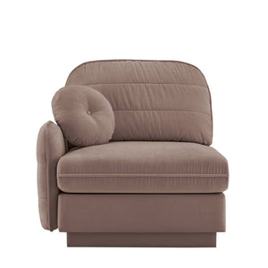 English Elm Celena Modular Left Sectional Sofa Plush Chenille Cloud Cushion Living Room Couch Rose Dust W714P453183