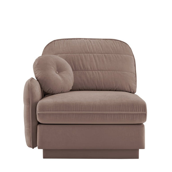 English Elm Celena Modular Left Sectional Sofa Plush Chenille Cloud Cushion Living Room Couch Rose Dust W714P453183