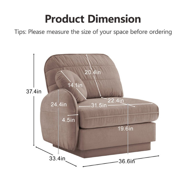 English Elm Celena Modular Left Sectional Sofa Plush Chenille Cloud Cushion Living Room Couch Rose Dust W714P453183