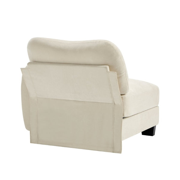 English Elm Rsf Sectional Sofa Plush Chenille Upholstered with Lumbar Pillows for Living Room Beige W714P499653