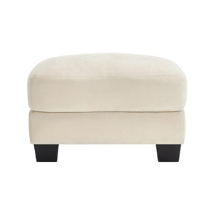 English Elm Ottoman Chenille Upholstered Footrest with Lumbar Pillow for Living Room Seating Beige W714P499662