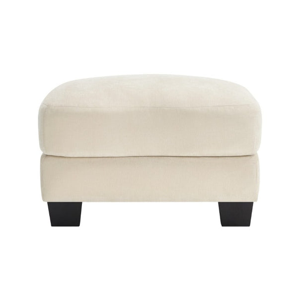 English Elm Ottoman Chenille Upholstered Footrest with Lumbar Pillow for Living Room Seating Beige W714P499662
