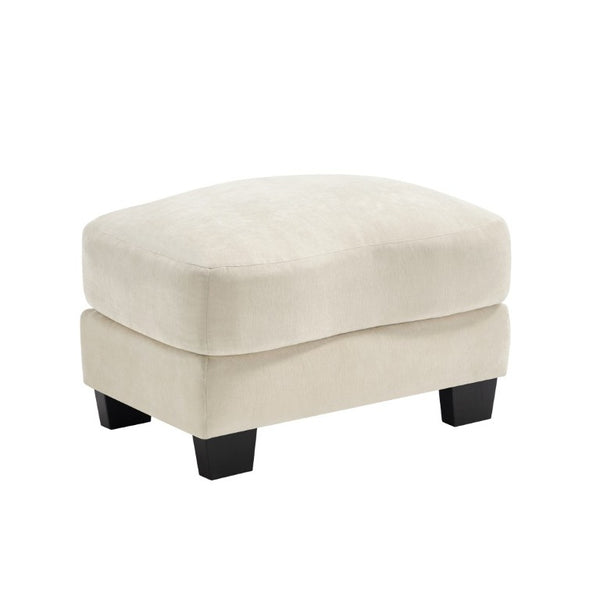 English Elm Ottoman Chenille Upholstered Footrest with Lumbar Pillow for Living Room Seating Beige W714P499662