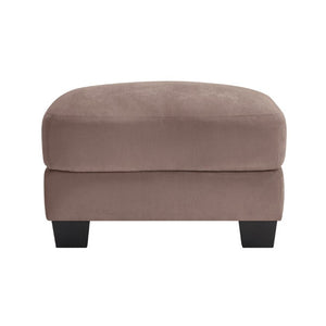 English Elm Ottoman Chenille Upholstered Footrest with Lumbar Pillow for Living Room Seating Rose Dust W714P499756