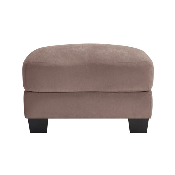 English Elm Ottoman Chenille Upholstered Footrest with Lumbar Pillow for Living Room Seating Rose Dust W714P499756