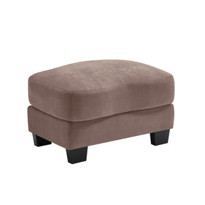 English Elm Ottoman Chenille Upholstered Footrest with Lumbar Pillow for Living Room Seating Rose Dust W714P499756