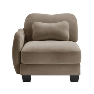 English Elm Lsf Curved Chenille Sofa with Lumbar Pillows for a Cozy Modern Living Room Coffee LSF Sofa W714P499767