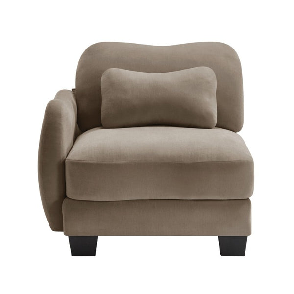 English Elm Lsf Curved Chenille Sofa with Lumbar Pillows for a Cozy Modern Living Room Coffee LSF Sofa W714P499767
