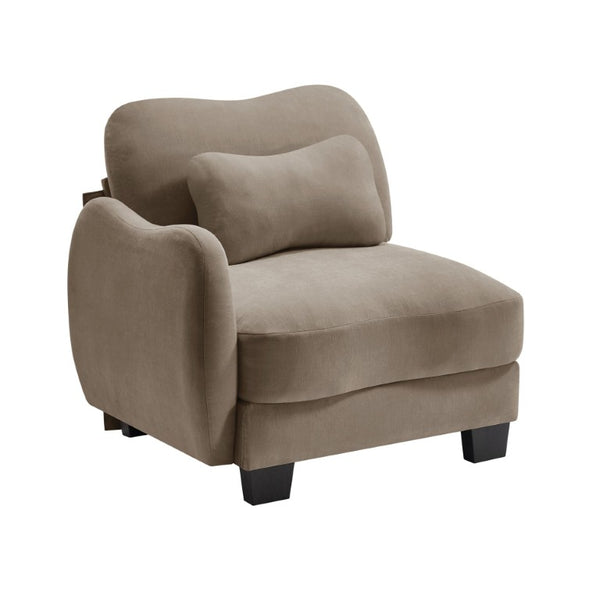 English Elm Lsf Curved Chenille Sofa with Lumbar Pillows for a Cozy Modern Living Room Coffee LSF Sofa W714P499767
