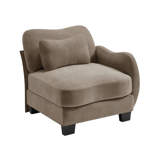 English Elm Rsf Sectional Sofa Plush Chenille Upholstered with Lumbar Pillows for Living Room Coffee W714P499770