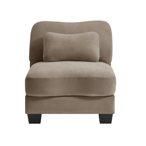 English Elm Lsf Curved Chenille Sofa with Lumbar Pillows for a Cozy Modern Living Room Coffee Armless Sofa W714P499776