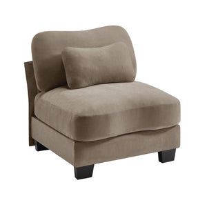 English Elm Lsf Curved Chenille Sofa with Lumbar Pillows for a Cozy Modern Living Room Coffee Armless Sofa W714P499776
