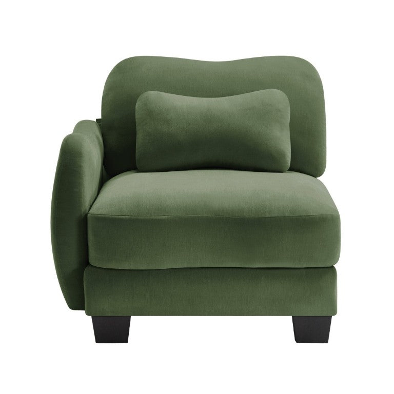 English Elm Lsf Left Facing Sectional Sofa in Soft Chenille with Lumbar Pillow Support W714P499778