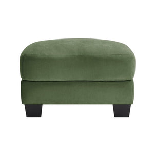 English Elm Ottoman Chenille Upholstered Footrest with Lumbar Pillow for Living Room Seating Green W714P499782