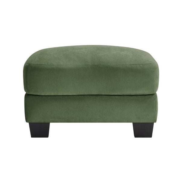 English Elm Ottoman Chenille Upholstered Footrest with Lumbar Pillow for Living Room Seating Green W714P499782