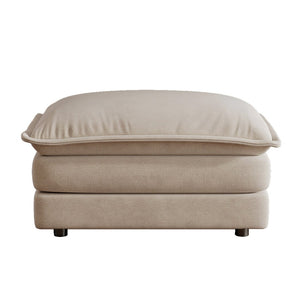 English Elm Allure Modular Sectional Sofa Chenille Upholstered with Ottoman Living Room Light Coffee W714P501029