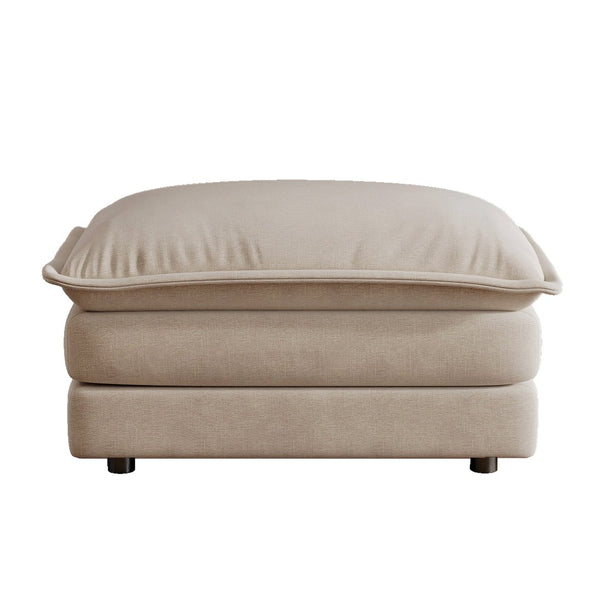 English Elm Allure Modular Sectional Sofa Chenille Upholstered with Ottoman Living Room Light Coffee W714P501029
