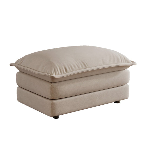 English Elm Allure Modular Sectional Sofa Chenille Upholstered with Ottoman Living Room Light Coffee W714P501029