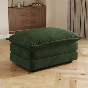 English Elm Allure Modular Sectional Sofa Chenille Upholstered with Ottoman Living Room Green W714P501042