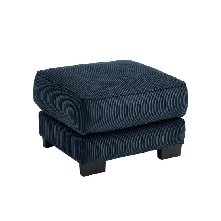 English Elm Ottoman Modular Corduroy Upholstered Seat with Memory Foam for Sectional Living Rooms Blue W714P520824