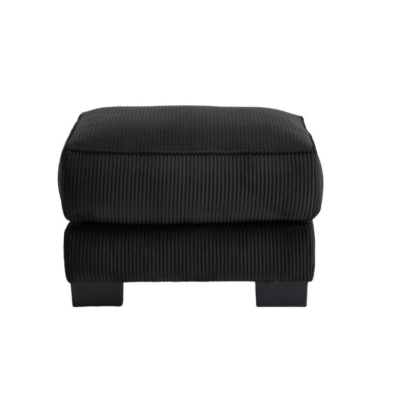 English Elm Ottoman Corduroy Modular Sectional Sofa with Memory Foam and Adjustable Backrest W714P520829