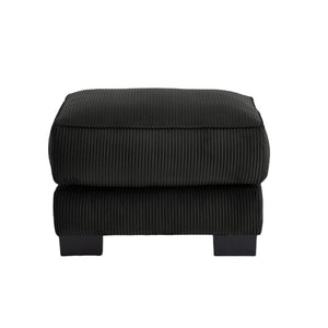 English Elm Ottoman Corduroy Modular Sectional Sofa with Memory Foam and Adjustable Backrest W714P520829