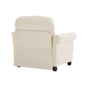 English Elm Sofa Modular Sectional with Memory Foam Cushions Adjustable Back for Living Rooms Beige Chenille W714P541724