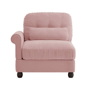 English Elm Sofa Modular Sectional with Memory Foam Cushions Adjustable Back for Living Rooms Pink Chenille W714P541738