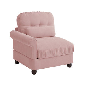 English Elm Sofa Modular Sectional with Memory Foam Cushions Adjustable Back for Living Rooms Pink Chenille W714P541738
