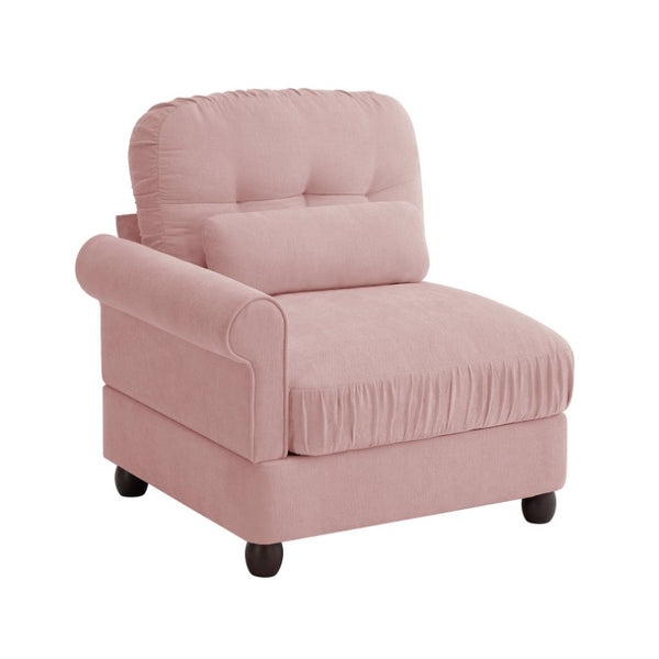 English Elm Sofa Modular Sectional with Memory Foam Cushions Adjustable Back for Living Rooms Pink Chenille W714P541738
