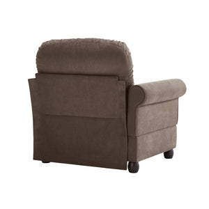English Elm Melbourne Chenille Modular Sofa Tufted Back Ruffled Cushions Retro Living Room Brown W714P541740
