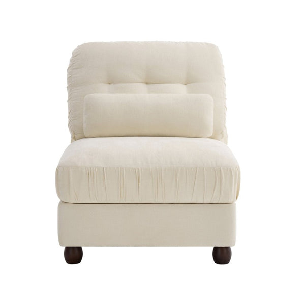 English Elm Melbourne Chenille Modular Sofa Tufted Retro Chic Style for Transitional Living Rooms Beige Armless Sofa W714P541752