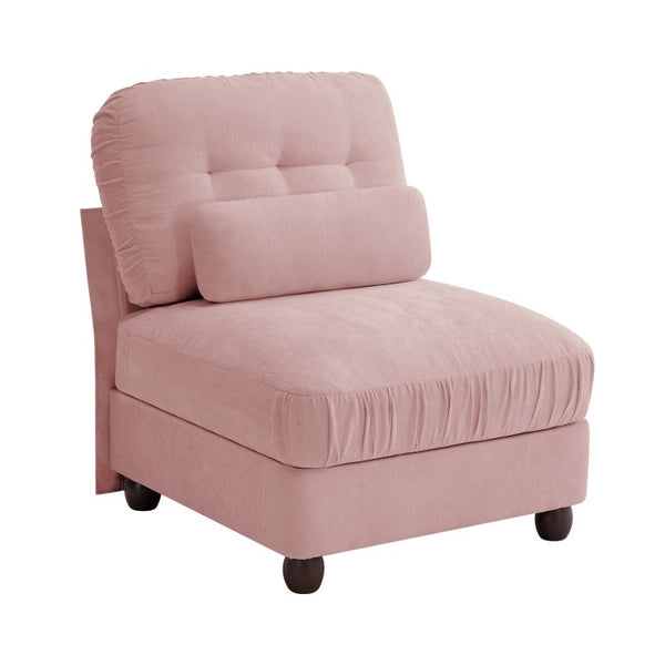 English Elm Melbourne Chenille Modular Sofa Tufted Retro Chic Style for Transitional Living Rooms Pink Armless Sofa W714P541756