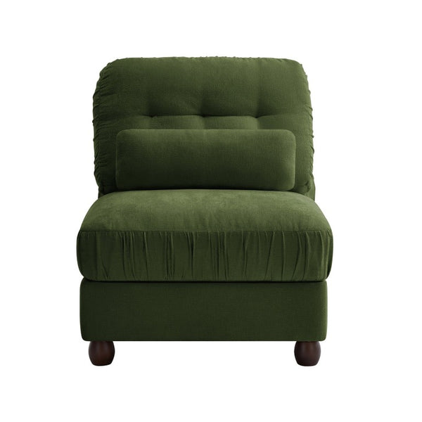 English Elm Melbourne Chenille Modular Sofa Tufted Retro Chic Style for Transitional Living Rooms Green Armless Sofa W714P541781