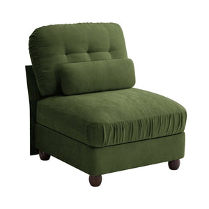 English Elm Melbourne Chenille Modular Sofa Tufted Retro Chic Style for Transitional Living Rooms Green Armless Sofa W714P541781