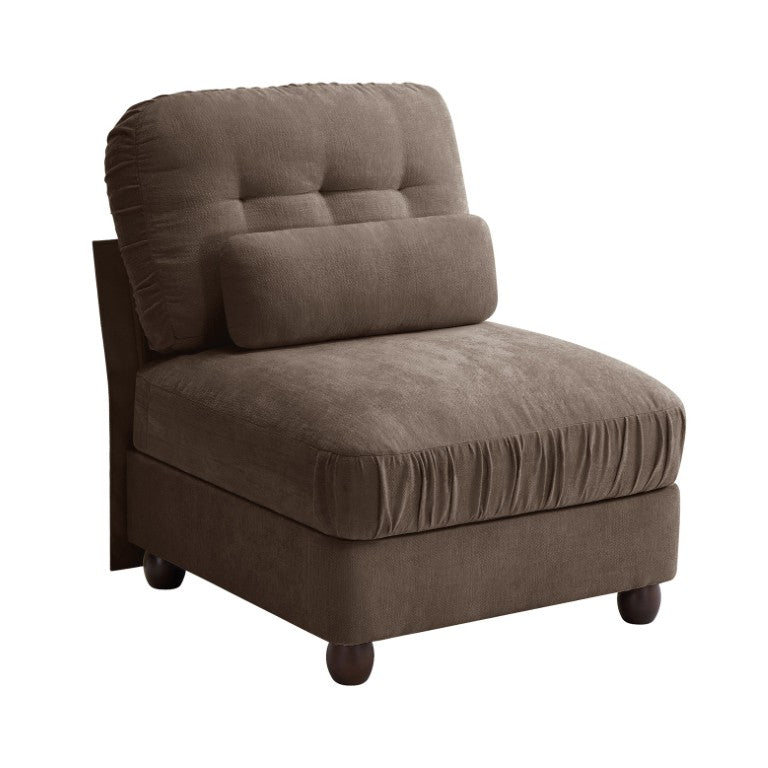English Elm Melbourne Chenille Armless Sofa Tufted Modular Seating for Modern Living Rooms W714P541784