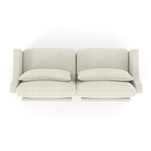 English Elm Two Seater Chenille Upholstered Sofa with Ergonomic Back Support for Modern Living Rooms W714S01193